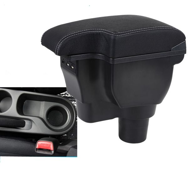 

for 2017 kia rio 4 rio x-line armrest box central store content box with usb interior car-styling accessories