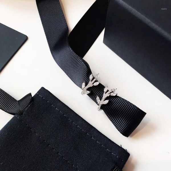 

лист серьга ювелирных изделий цветка серьга для женщин помолвки свадьбы ювелирных изделий christmas party gift1, Silver