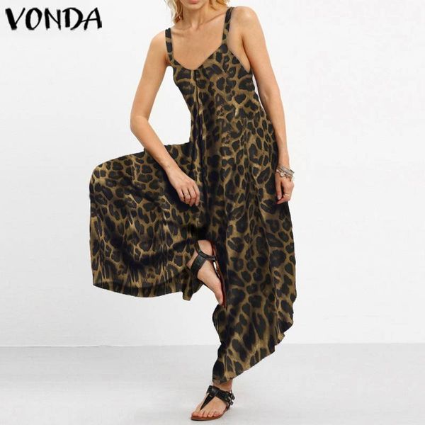 

повседневный комбинезон для women'rompers vintage v шеи leopard партия комбинезоны вонда 2020 summer beach lady wide leg штаны плюс размер, Black;white
