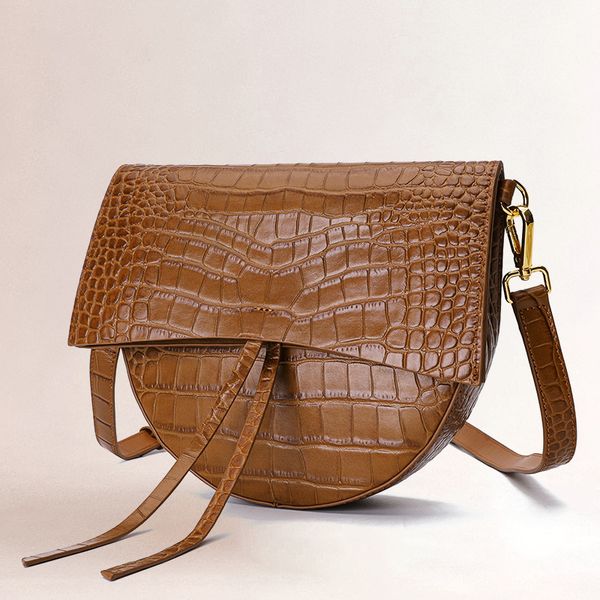 

quenya european fashion women's handbag 2020 new genuine leather women tote bag alligator shoulder crossbody bags