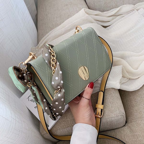 

jiulin popular silk scarf small square bag fashion 100 lap chain bag new 2019 korean version single shoulder slanted