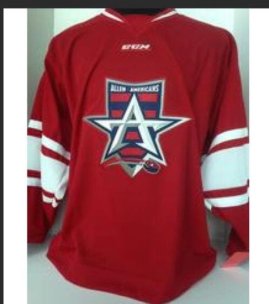 Benutzerdefinierte Männer Jugend Frauen Vintage Benutzerdefinierte ALLEN AMERIKANER Vintage Hockey Jersey Größe S-5XL