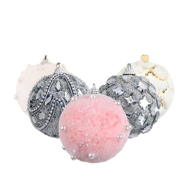 

christmas ball pendant with pearl diamond foam christmas bubbles ornament xmas tree holiday party decorations