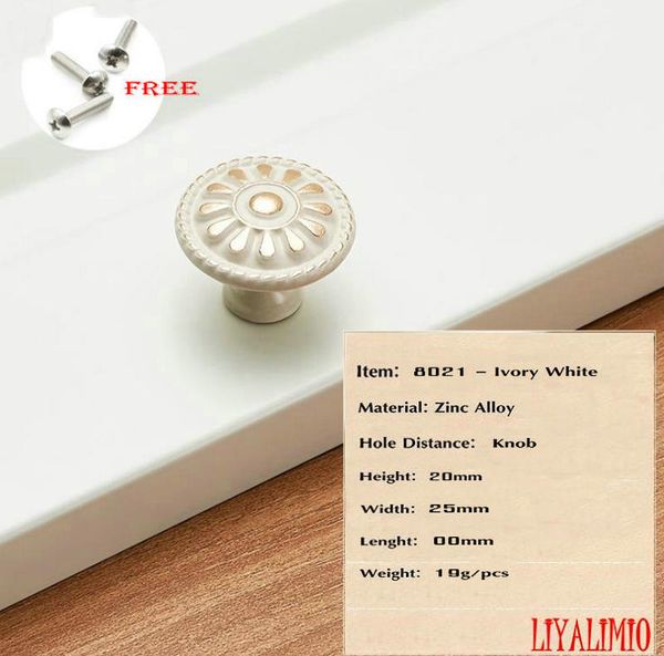 2019 8021 B Ivory White Door Handles Wardrobe Drawer Pulls Kitchen