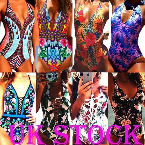 

fashion women summer beach dress lady floral bandage padded swimsuit bathing swimwear push up monokini bikini