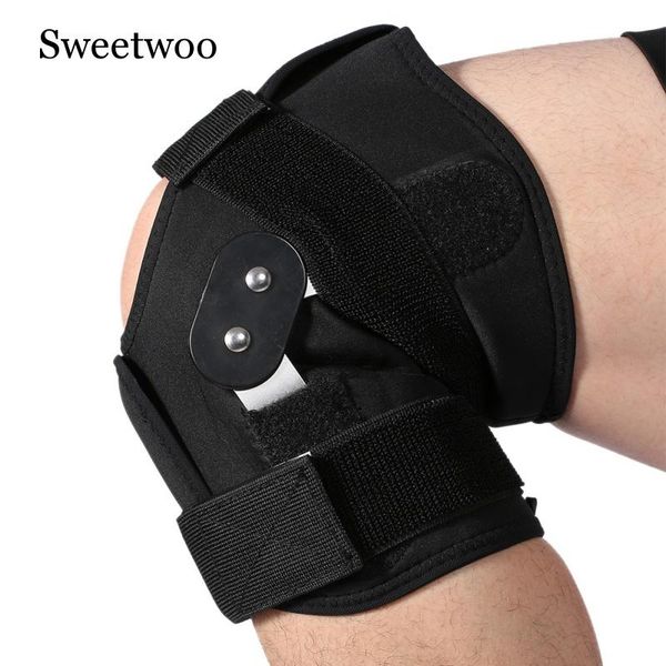 

outdoor adjustable knee support pad brace protector patella knee support arthritis joint leg compression sleeve kneepad, Black;gray