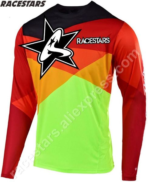 

racestars moto jersey mtb dh mx off road atv racing tshirt bicycle cycling bike downhill jersey motorcycle motocross ropa, Black;red