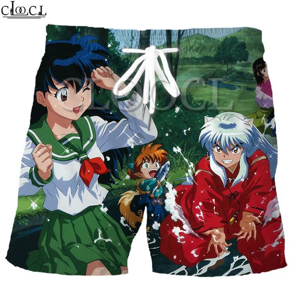 

cloocl аниме inuyasha men спорт 3d printed модные 2020 новый летний отдых сыпучие хип-хоп спорт шорты, White;black
