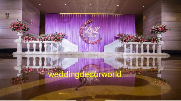 Neuer Stil Großhandel Hochzeitseinladungen indische Hochzeit Bühnendekoration Mandap Blume Wand Hintergrund Stand decor0879