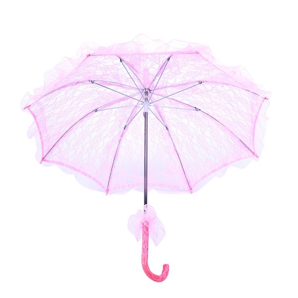 

bride handmade flower girls battenburg lace parasol wedding party sun umbrella light blue