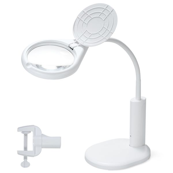 Acquista Lente Di Ingrandimento Lampada Da Tavolo A Led 2 In 1 Clip On Lente Di Ingrandimento 23x 6x Con Strumento Di Riparazione Della Luce Lente