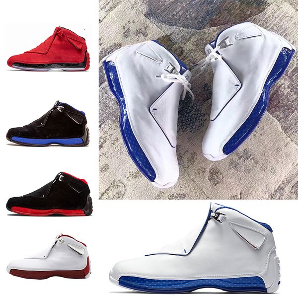 

18 18s mens basketball shoes toro og asg black white red bred royal blue sports sneakers trainers outdoor designer