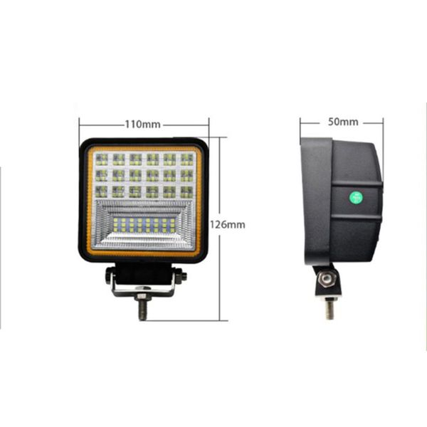 

48w 126w led work light with angel eye light lamp led 4inch vehicle work truck for suv aluminum alloy metal housing