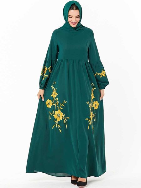 

mc209185 women's embroidered long (excluding headscarf) designer abayas oman arabic dress abaya kaftan robes women embroidered musulman, Red