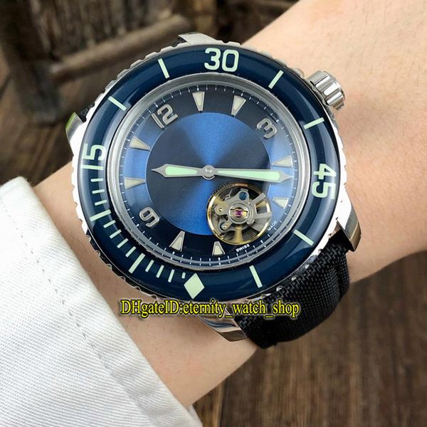 

2 цвета fifty fathoms 5025-1530-52 синий циферблат tourbillon автомат 5015-1130-52a светящиеся мужские часы серебристый корпус с нейлоновым, Slivery;brown