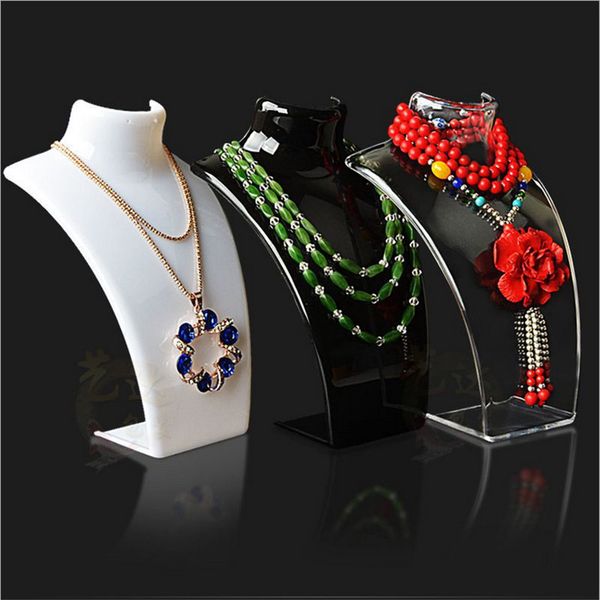 

20*13.5*7.3cm mannequin jewelry display necklace pendant display stand holder decorate jewelry display shelf 3 colors, Black