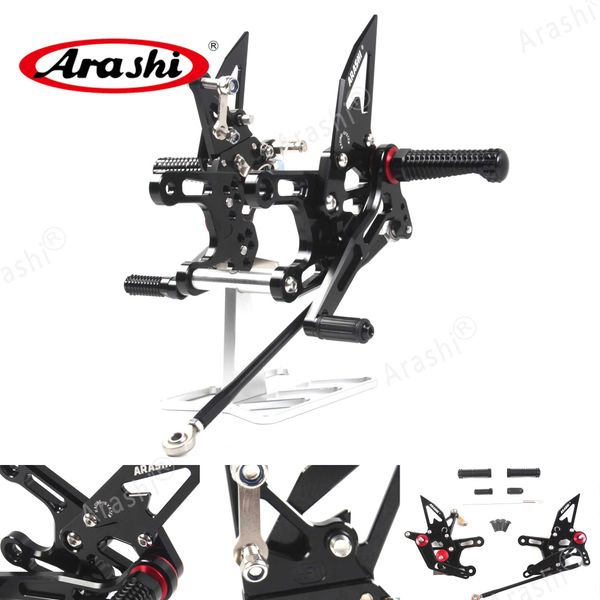 

arashi for ninja zx10r 2008 2009 2010 cnc adjustable footrest rearset zx-10r zx 10r foot pegs rear rest footpegs