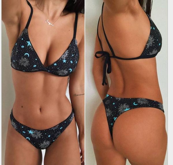 

2019 explosive swimsuit printed lady bikini new style
