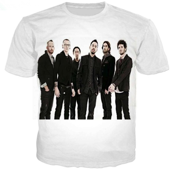 

fashion popular linkin park t shirt 3d print men/womens funny summer round collar short sleeve casual k736, White;black