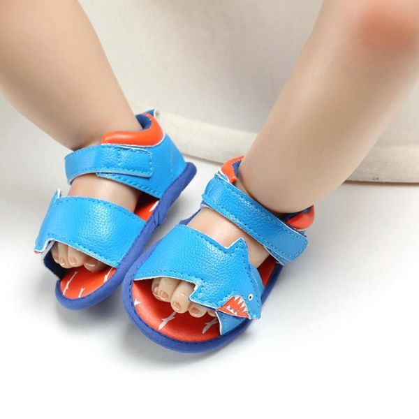 

summer baby boys girls cartoon animal pu leather soft sandals toddler baby shoes, Black;red