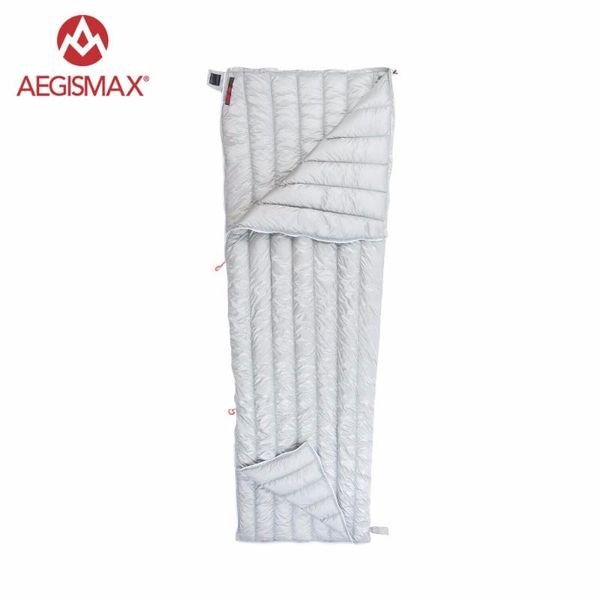 

aegismax ultralight envelope type e&elong outdoor sleeping bag 95% white down camping hiking 800fp filling 280g/308g