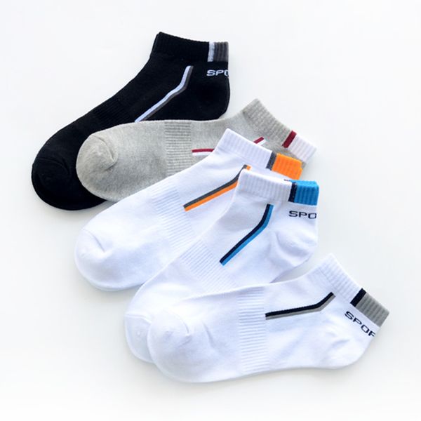 

5pcs men adults sport mesh ankle socks breathable polyester cotton spring summer boat socks, Black