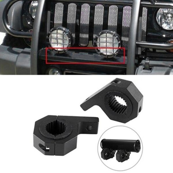 

new2pcs bull bar mount bracket fog driving light spotlight universal clamp bracket 15-30mm for car motorcycle crash bar guard