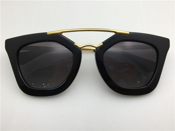 

wholesale-new spr sunglasses 09q cinema sunglasses mirror lens polarized lens vintage retro style square frame gold middle women designer, White;black