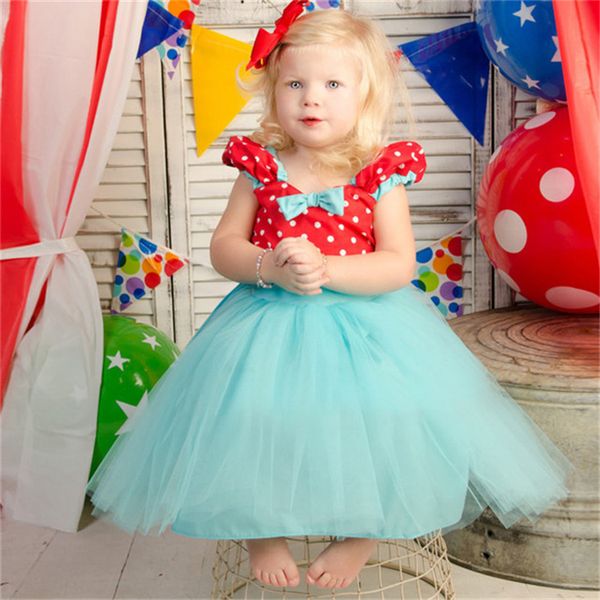 

little girl summer dress party costume birthday girls dresses halloween fancy events dresses kids ins clothes baby dress dhl fj301, Red;yellow