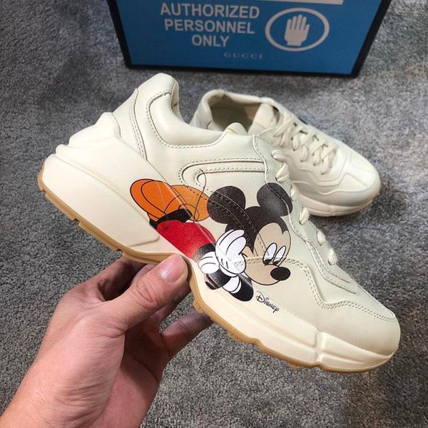 

women tennis and classic shoes print real leather casual basketball platform running shoes fashion trainers shoes with original box, Black