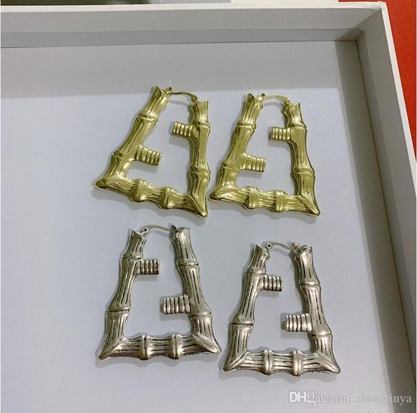 

jolin tsai rocket girl meng meiqi with the same big earrings european and american fashion metal exaggerated letter earrings female, Golden;silver