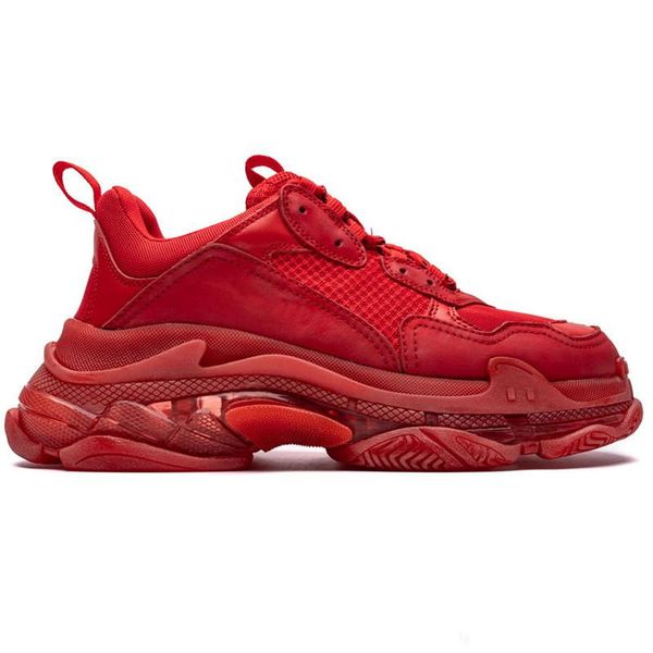 

balenciaga paris luxury triple s кроссовки кристалл прозрачный черный красный обувь мужская женская дизайнерская повседневная обувь скорость