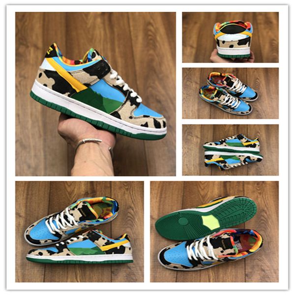 

Новый Бен Джерри х SB Dunk Low Pro QS кроссовки Мужчины Женщина Молоко LCE крем Multicolor Jack Black Спортивной обувь