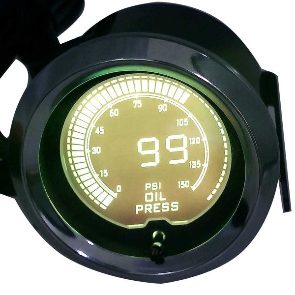 

12v car modified 2 "52mm 7-color backlit oil pressure gauge table