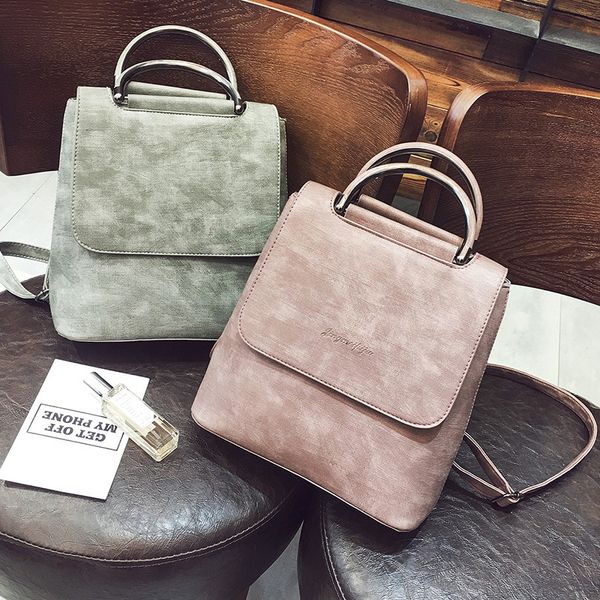 

fashion women backpack pu leather travel bagpack large school shoulder bags for teenager girls mochila feminina 2019 quality t200102