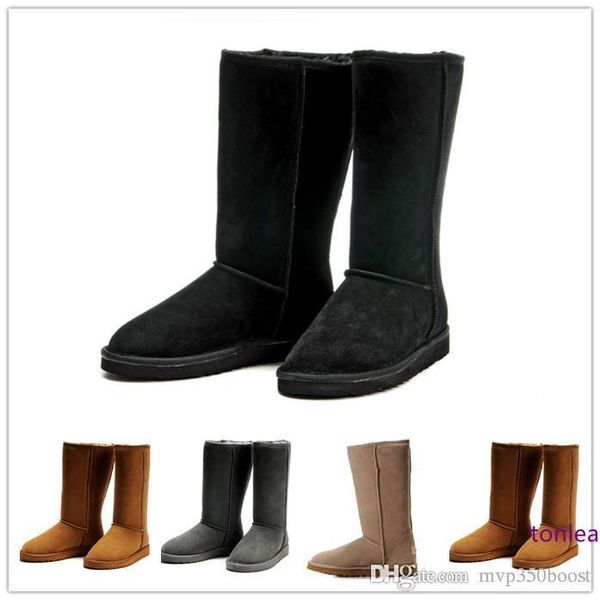 

новое высокое качество женщин в австралии классические сапоги на колени ботильоны черный серый каштан флот ботинки женщин сша 5--10