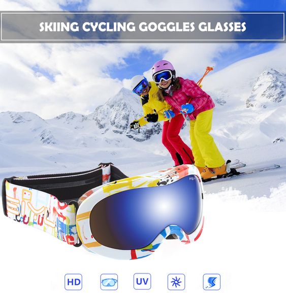 

children skiing glasses ski goggles cycling climbing anti-fog glasses cycling snow snowboard mask eyewear ski sunglasses