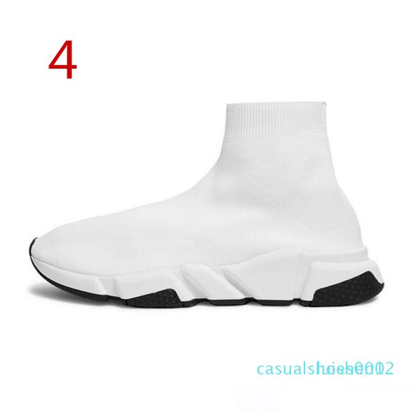 

2019 designer casual sock speed trainer black red triple black fashion socks sneaker trainer shoes 36-45 c12