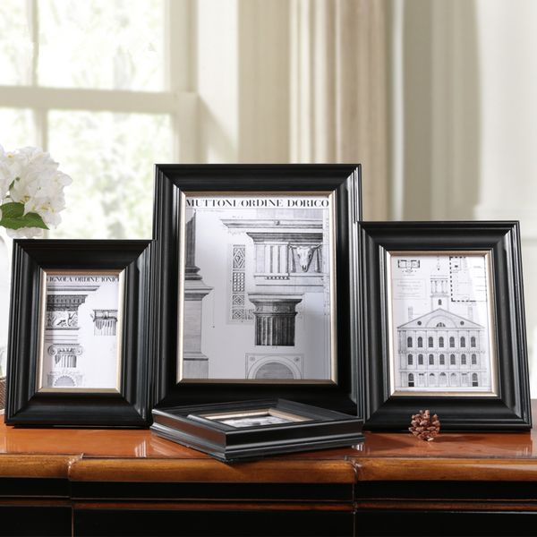 

4/6/7/10 inch classical black p frames,wooden picture frames,baby p frame,porta retrato,home deskdecoration,marcos
