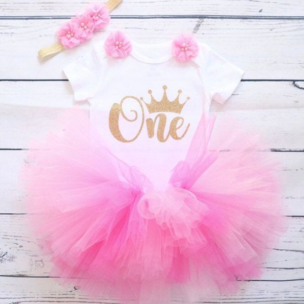 

1 year birthday baby girl dress letter +tutu dress+headband 3pcs outfits girls clothing 12m infant baby christening gown, Red;yellow