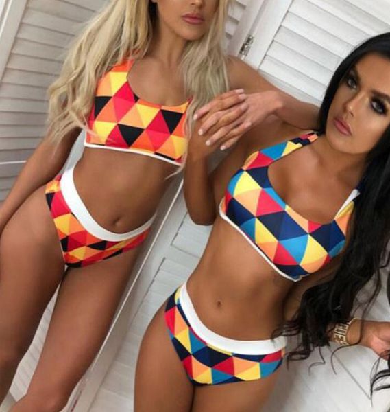 

bikini set women swimsuit 2019 brazilian plaid bikini set swimwear beach wear swim bathing suit, White;black