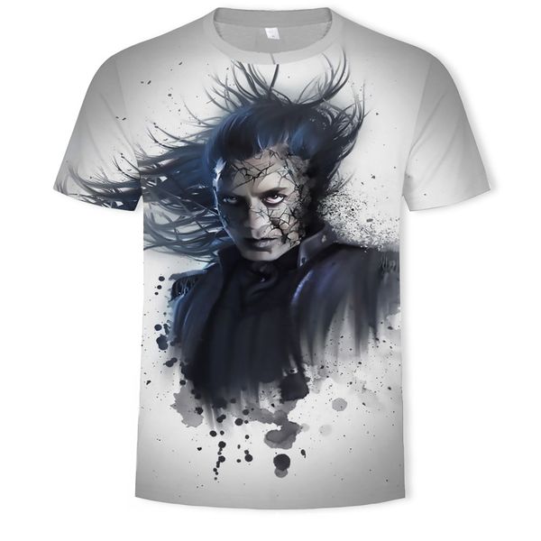 

mens designer 3d t-shirt pirate captain digital printed short sleeve, White;black