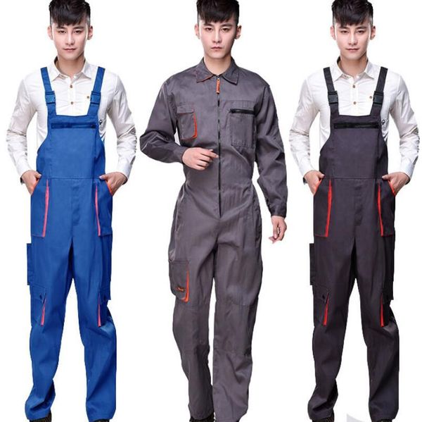 

by dhl 50pcs work overalls men women protective coverall repairman strap jumpsuits trousers hiking uniforms plus size coveralls, Blue;black