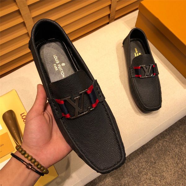 

2019 loafers men slip on suede leather shoes mens loafers with bow-knot luxury dress shoes fashion men's smoking flats, Black