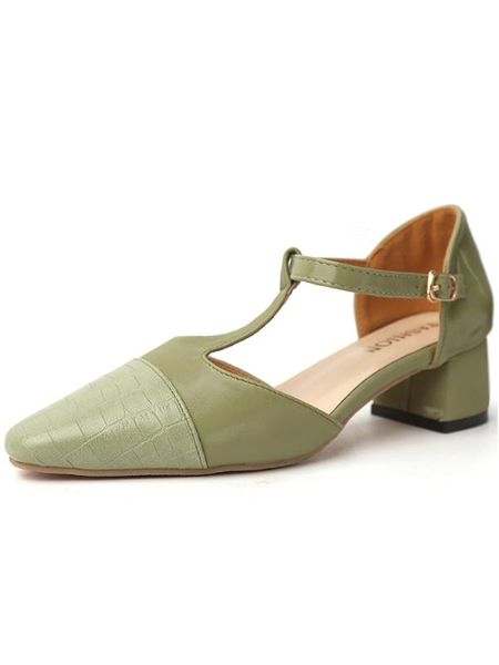 

the new web celebrity fashion joker coarse cingulate roman shoes with a word, Black