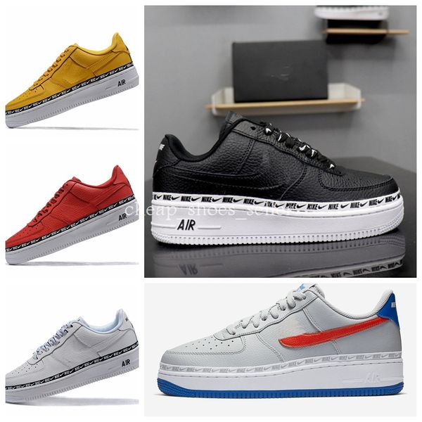

2019 new forces premium skateboard shoes sports white black for mens women designer sneakers air chaussures 1 one skate athletic men shoe, White;red