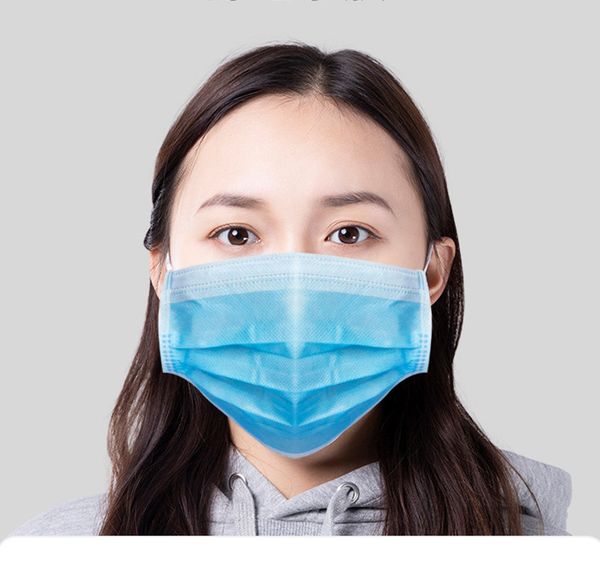 

in stock ce disposable face masks loop 3 ply breathable dhl comfortable for blocking dust air pollution protection pack fast delivery