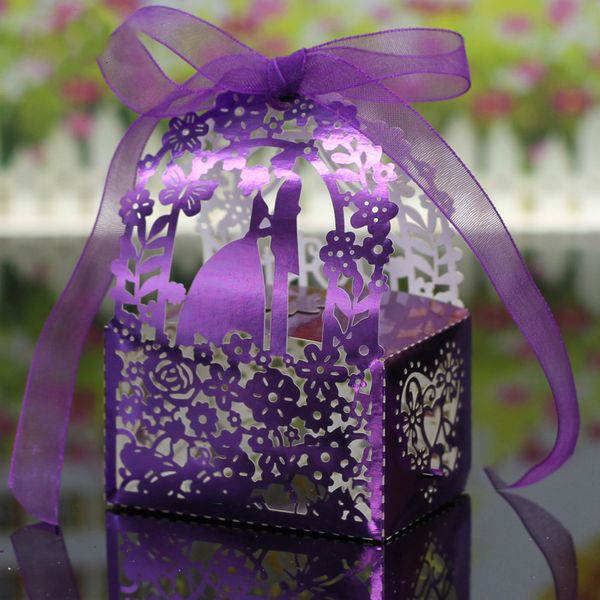 

50 pcs set party wedding hollow box baby shower favors gift candy boxes