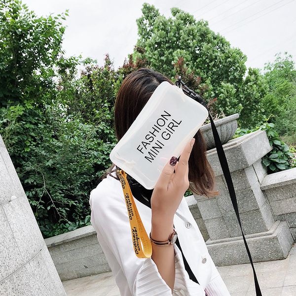 

women's bag 2020 new style plastic small square bag fashion all-match shoulder messenger transparent small for women