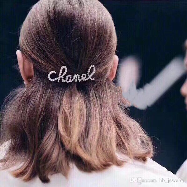

have stamps fashion brand high version hair clip for lady design women party wedding lovers gift luxury jewelry for bride with box, Golden;silver